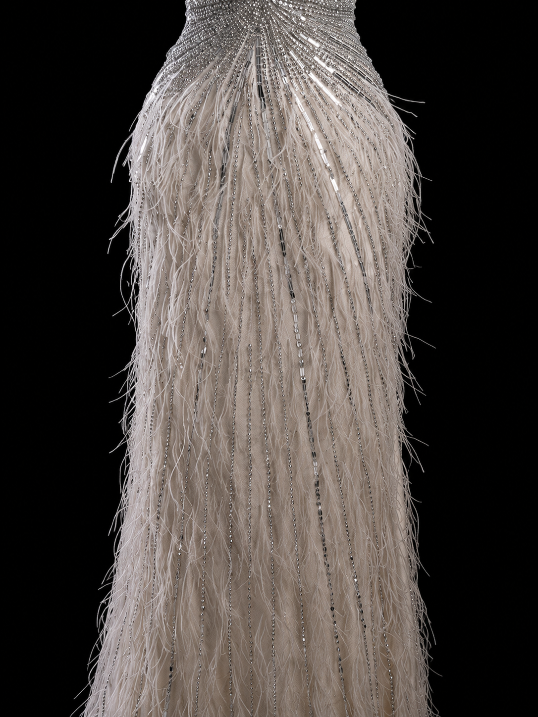 Celeste Crystal Feather Couture Gown