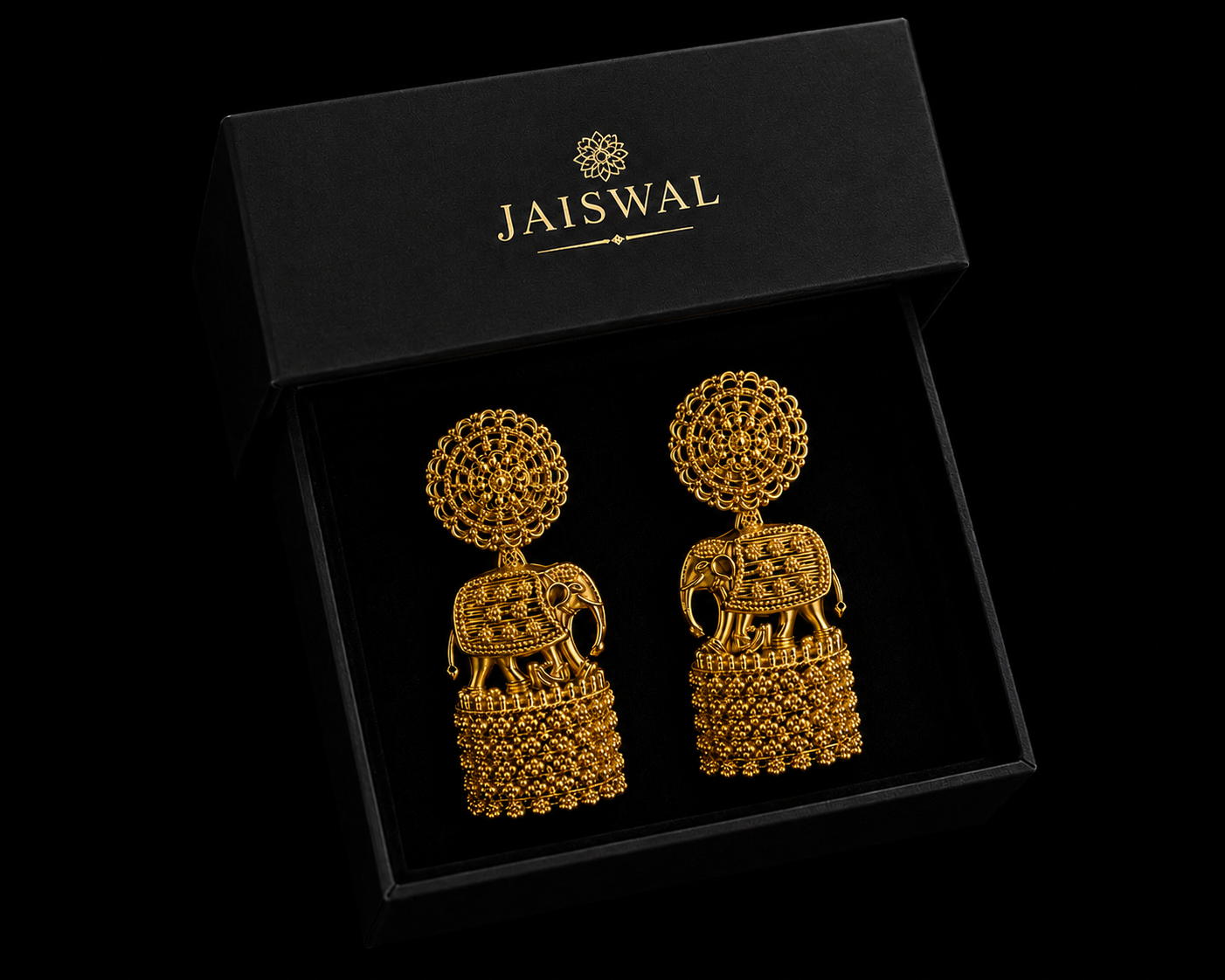 Antique Gold Temple Statement Earrings