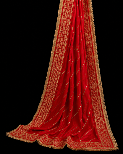 Regal Crimson Zardousi Bridal Lehenga Set