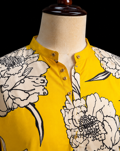 Sunflower Bloom Cotton Kurta