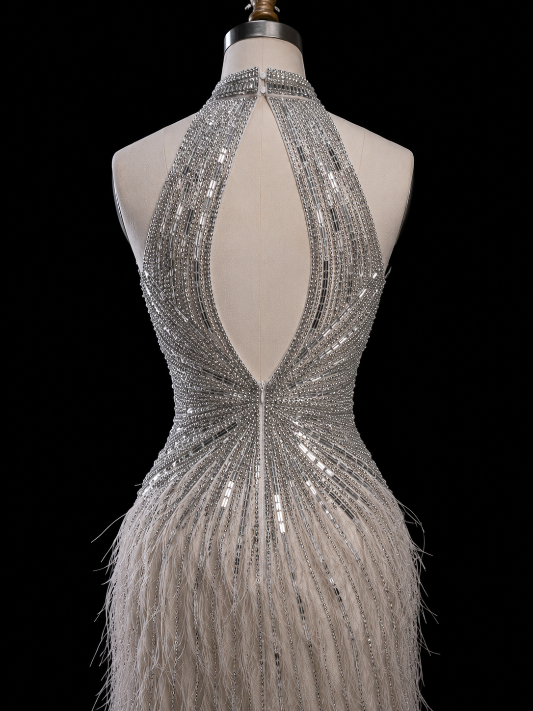 Celeste Crystal Feather Couture Gown