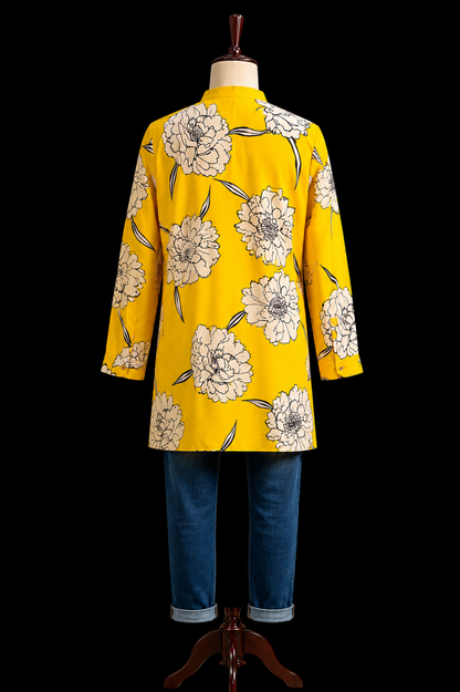Sunflower Bloom Cotton Kurta