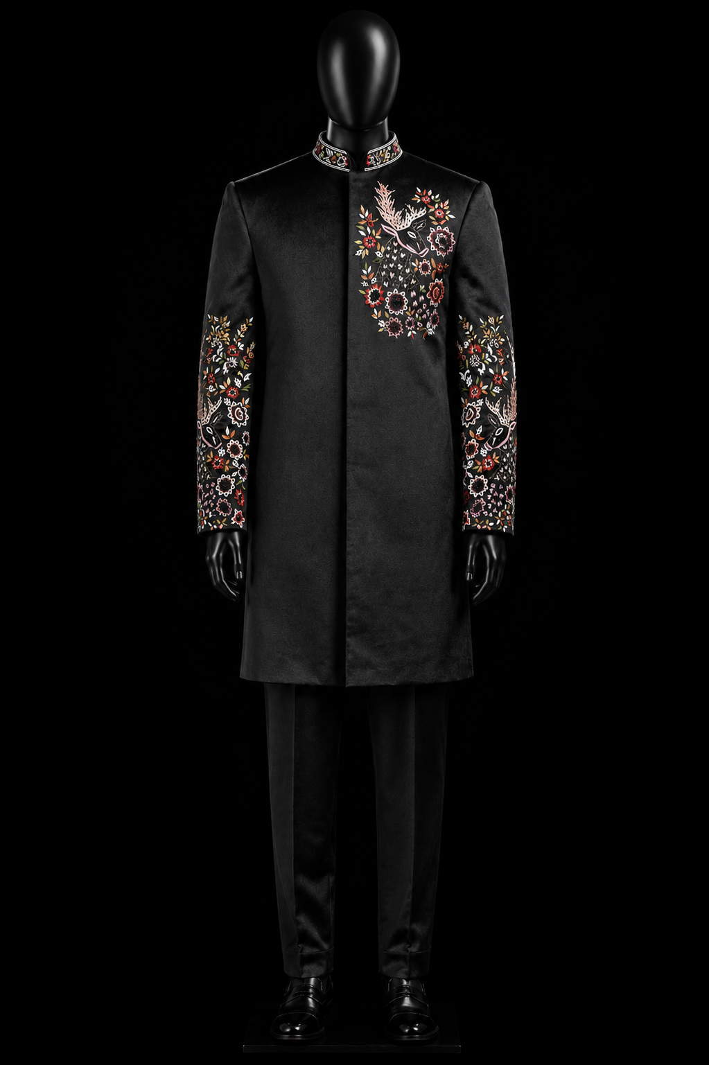 Midnight Noir Embellished Sherwani Set