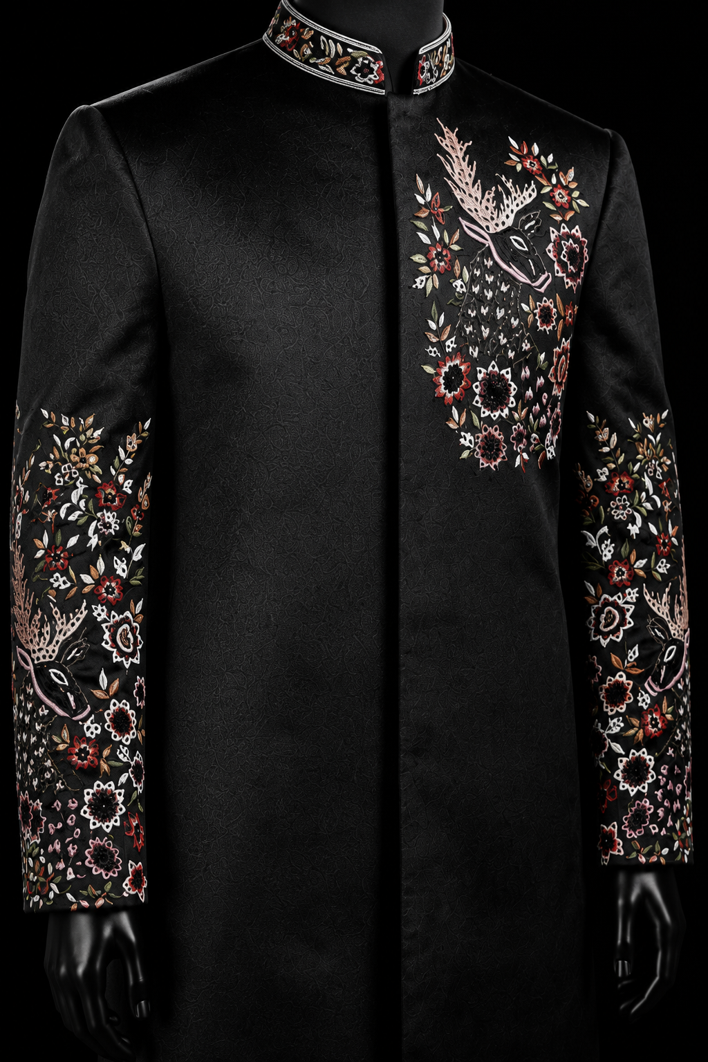 Midnight Noir Embellished Sherwani Set