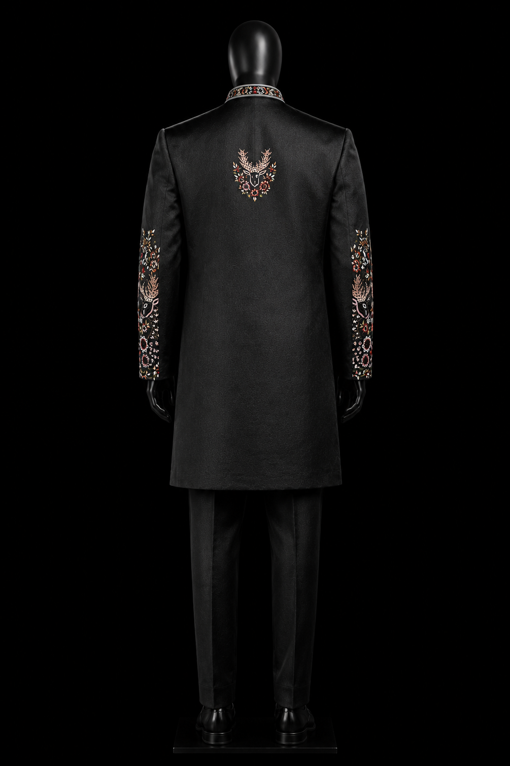 Midnight Noir Embellished Sherwani Set