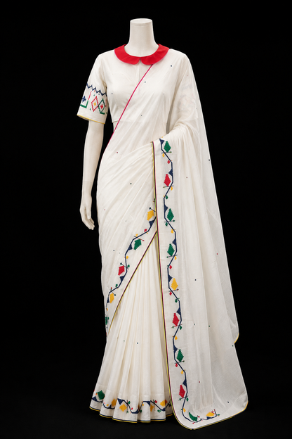 Alpona Muse Jamdani Saree with Statement Blouse