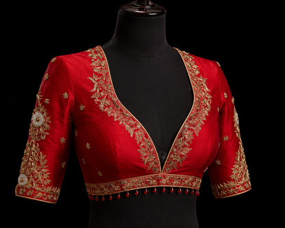 Regal Crimson Zardousi Bridal Lehenga Set