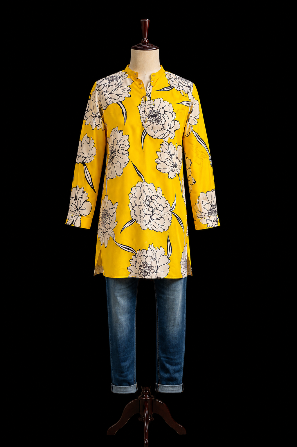 Sunflower Bloom Cotton Kurta